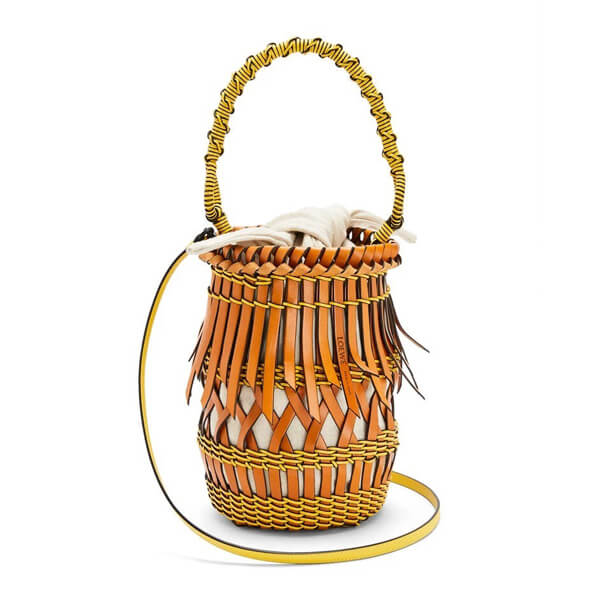 ロエベ◆フリンジバケットバッグ コピー カーフ 2色 クロスモチーフ A546W68X02